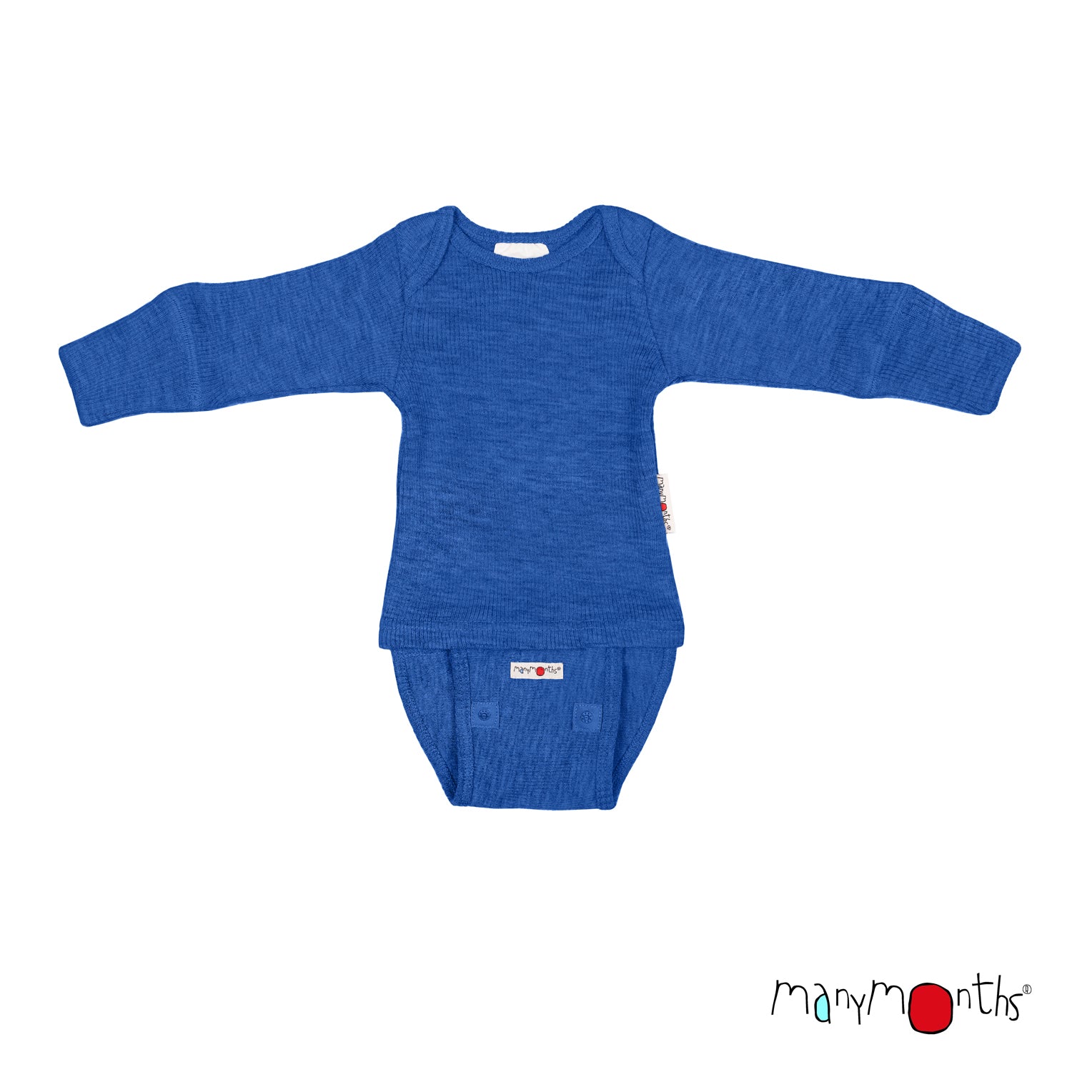 ManyMonths Natural Wollies Body/Shirt Long Sleeve - Classic Blue